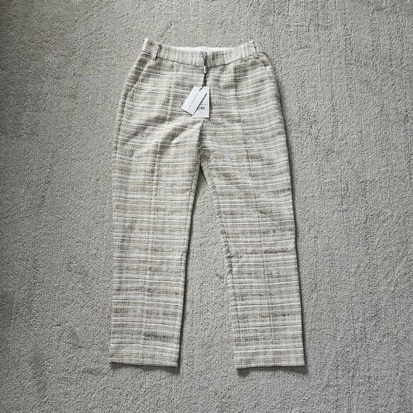 Something Navy Barbie Tweed Trousers in Beige Combo Size 8 - Picture 4 of 8